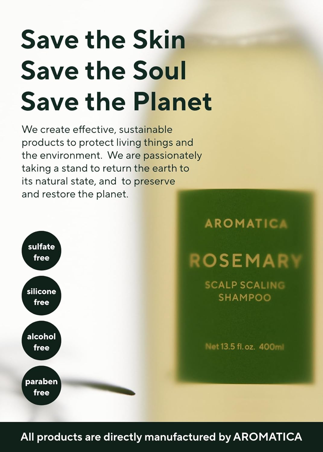 AROMATICA Rosemary Scalp Scaling Shampoo 400ml