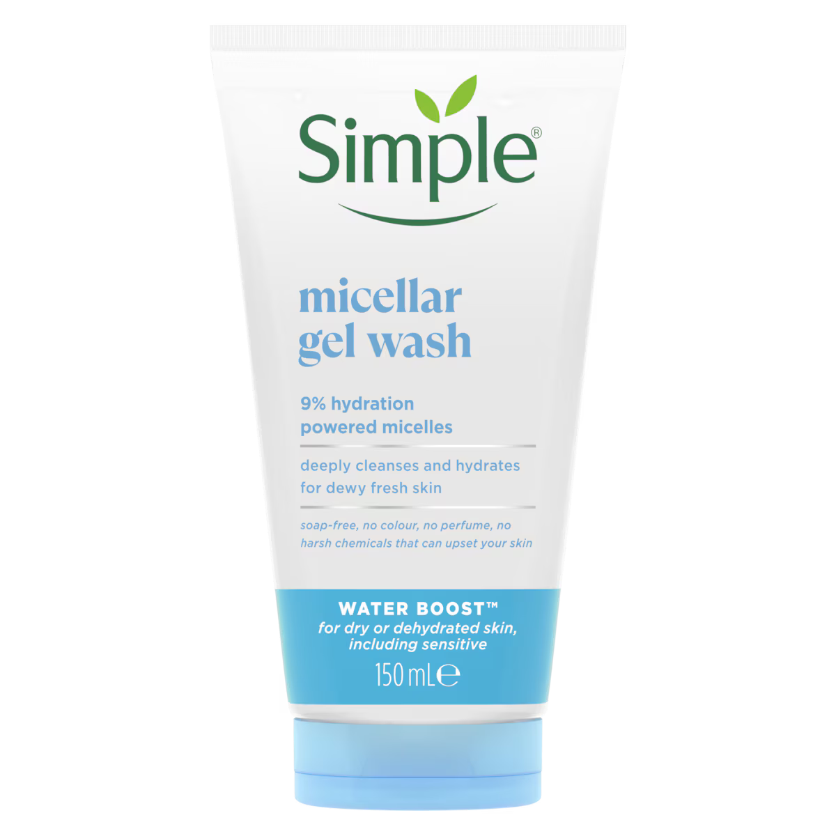 Simple Water Boost Micellar Facial Gel Wash 150ml