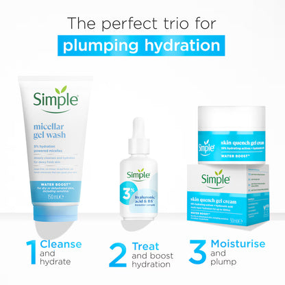 Simple Water Boost Micellar Facial Gel Wash 150ml