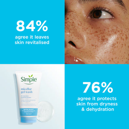 Simple Water Boost Micellar Facial Gel Wash 150ml