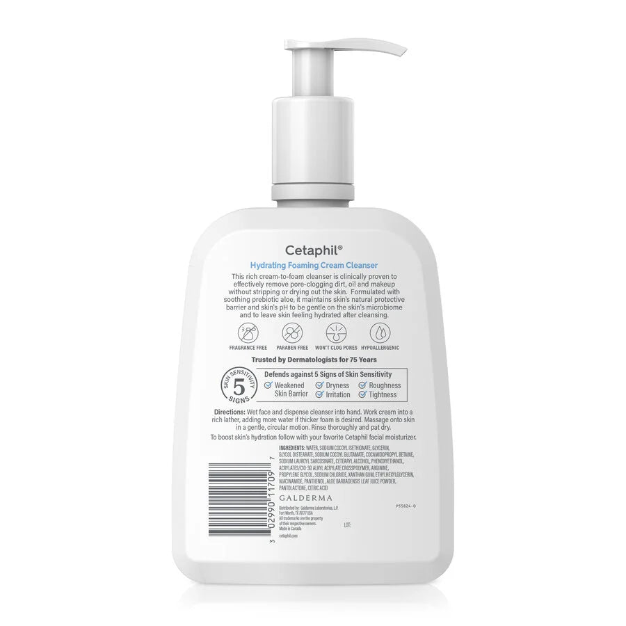 Cetaphil Hydrating Foaming Cream Cleanser 236ml