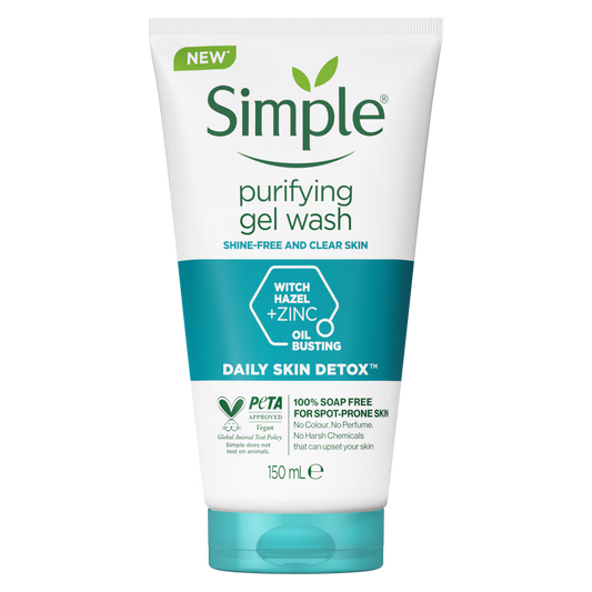 Simple Daily Skin Detox Purifying Gel Facial Wash