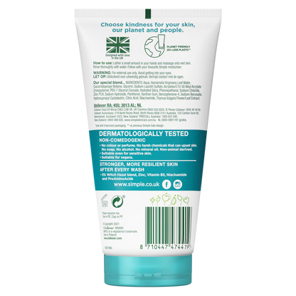 Simple Daily Skin Detox Purifying Gel Facial Wash