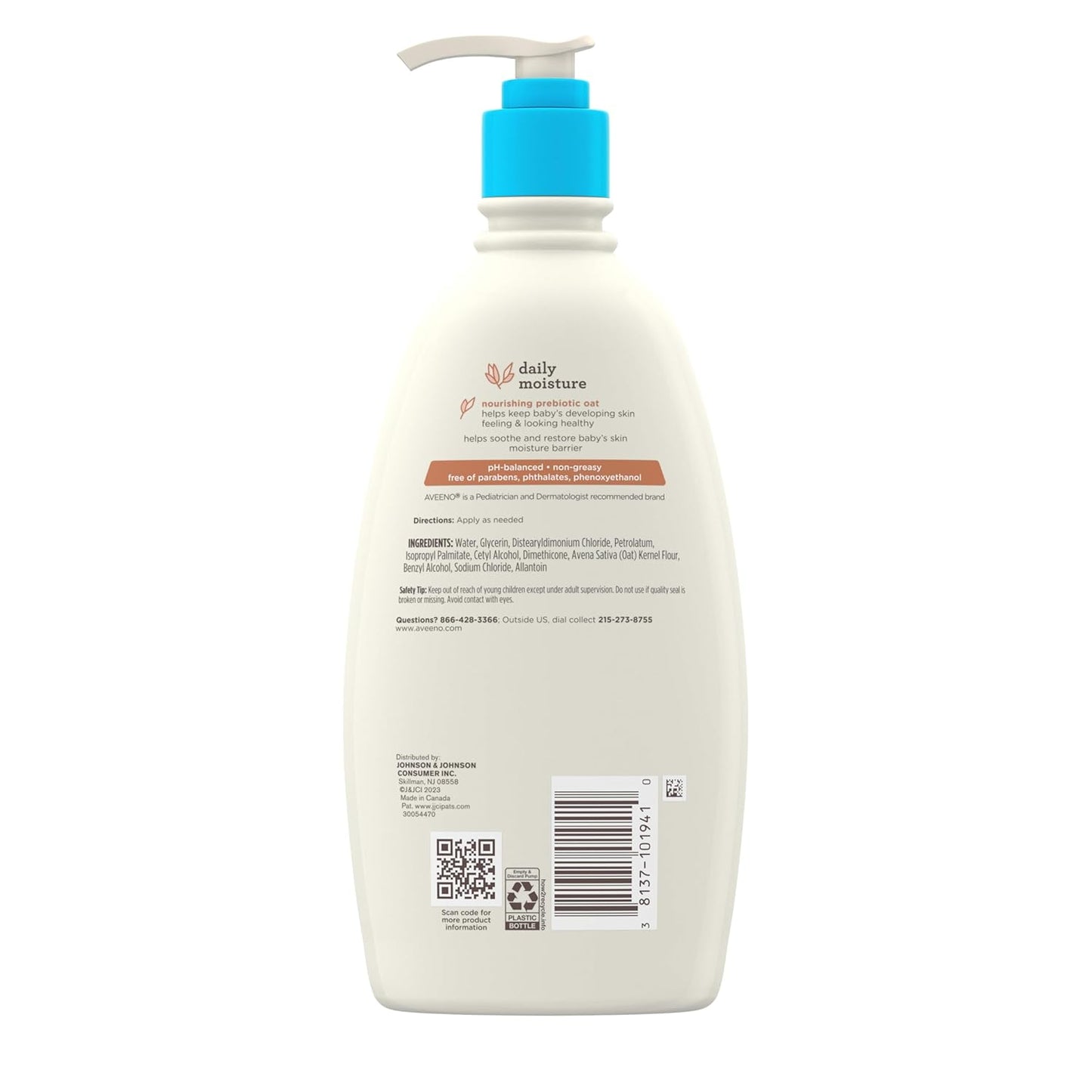 Aveeno Baby Daily Moisture Body Lotion - Fragrance Free 532ml
