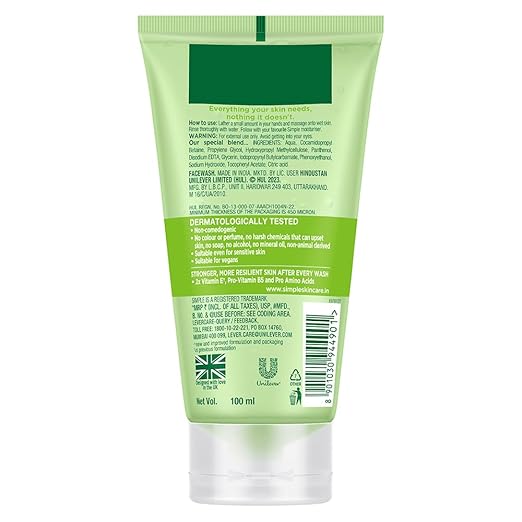 Simple Kind To Skin Refreshing Facial Wash 150 ml | For All Skin Types