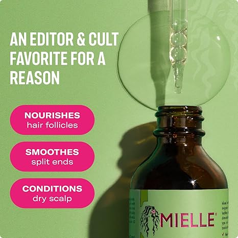 Mielle Organics Rosemary & Mint Hair Oil, Split Ends & Dry Scalp Treatment 59ml
