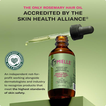 Mielle Organics Rosemary & Mint Hair Oil, Split Ends & Dry Scalp Treatment 59ml